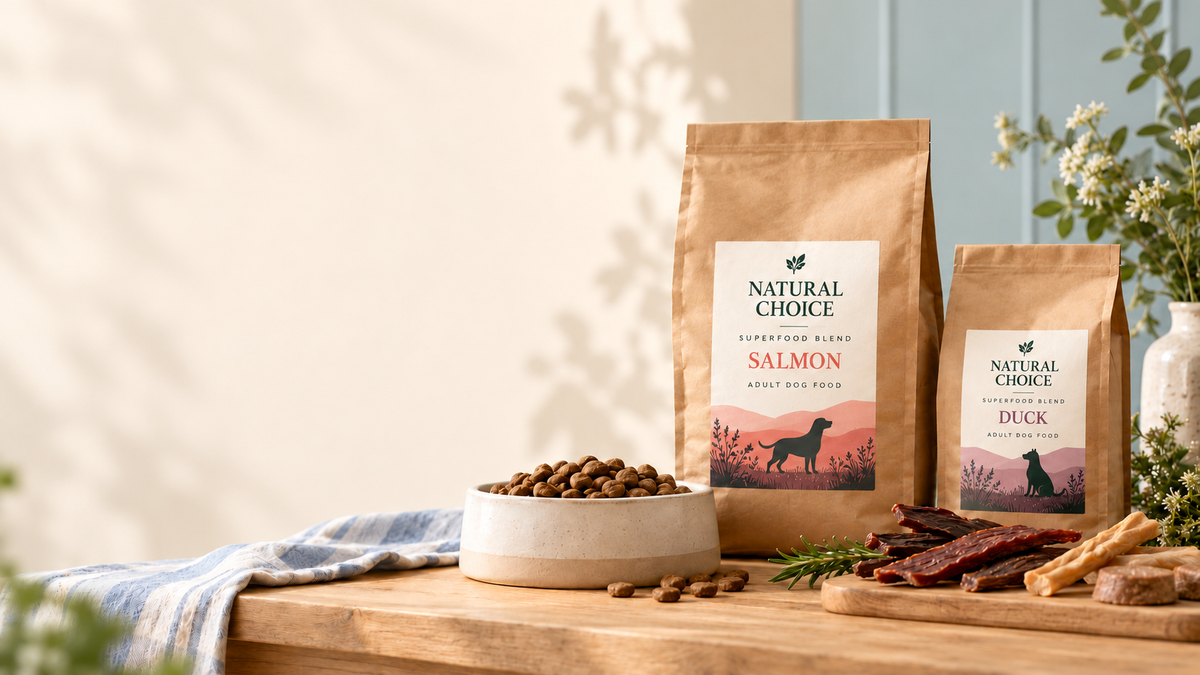 Natural food. High-quality ingredients. Happy pets.