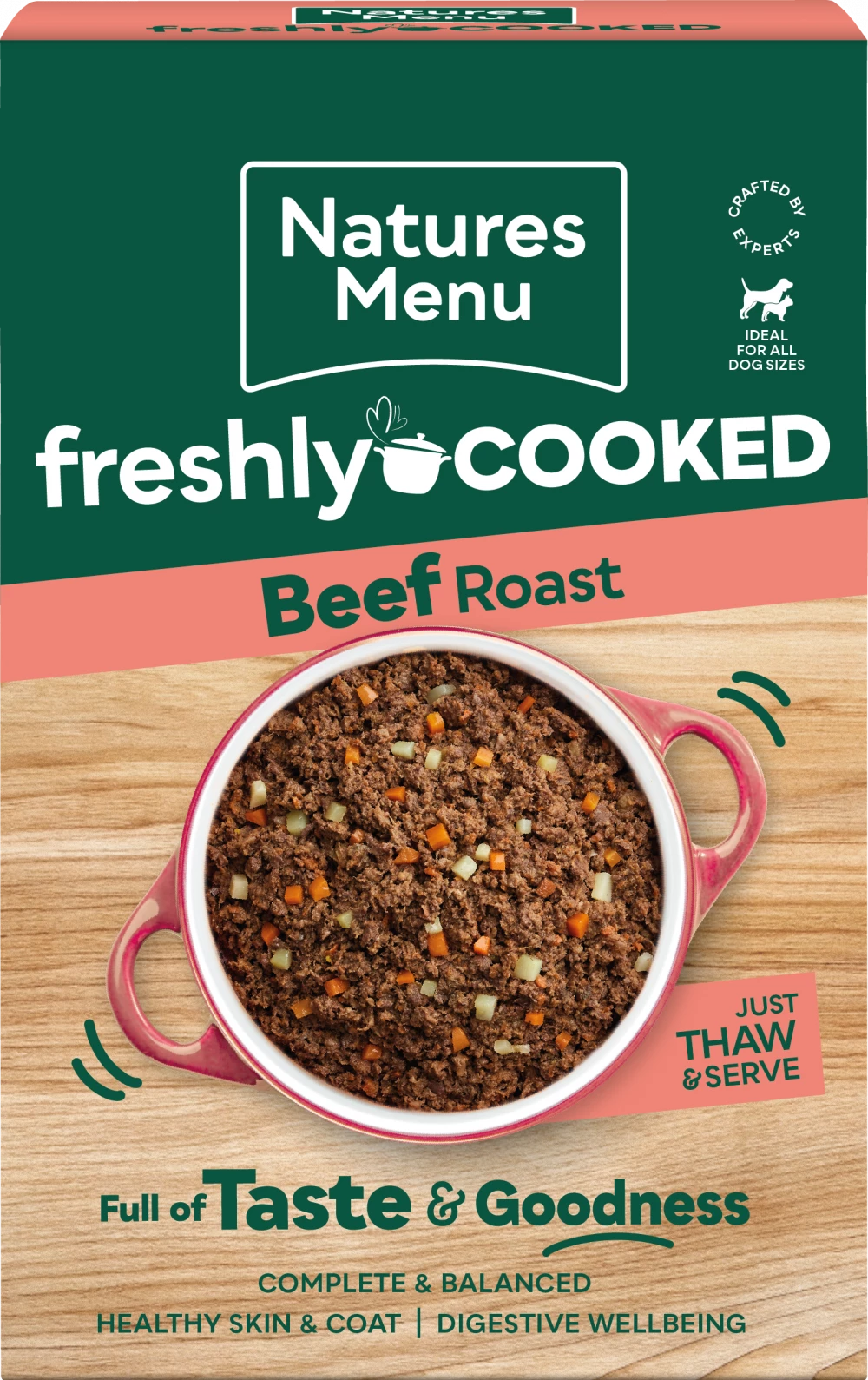 Natures Menu Freshly Cooked Beef Roast, Front Packet