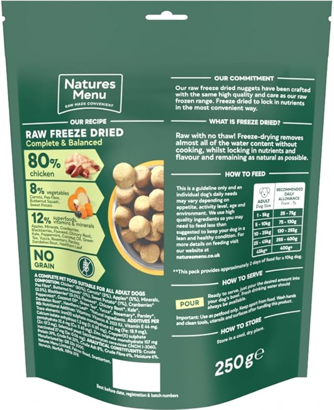 Natures Menu Raw Freeze Dried Food - Chicken