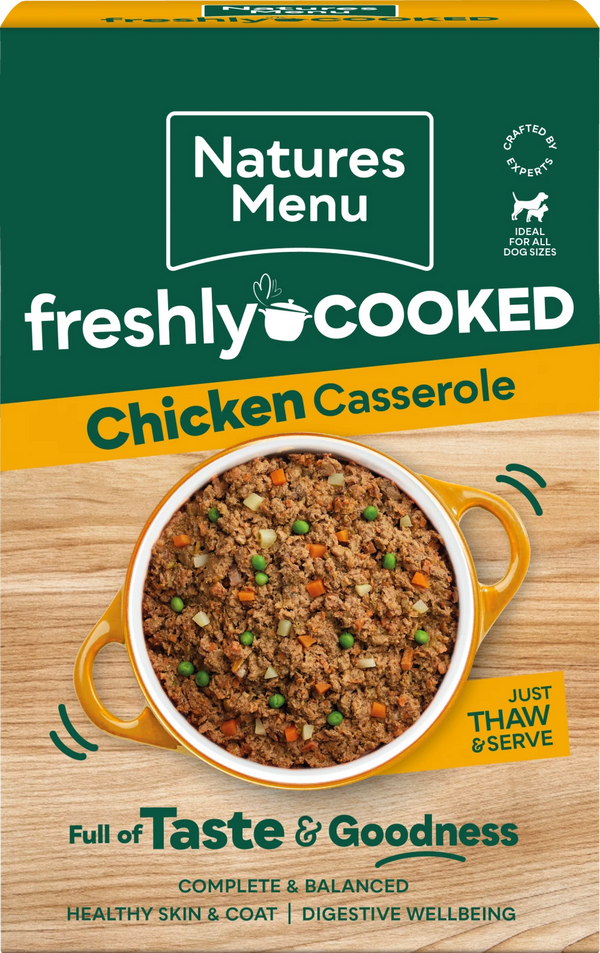 Natures Menu Freshly Cooked Chicken Casserole, Front Packet