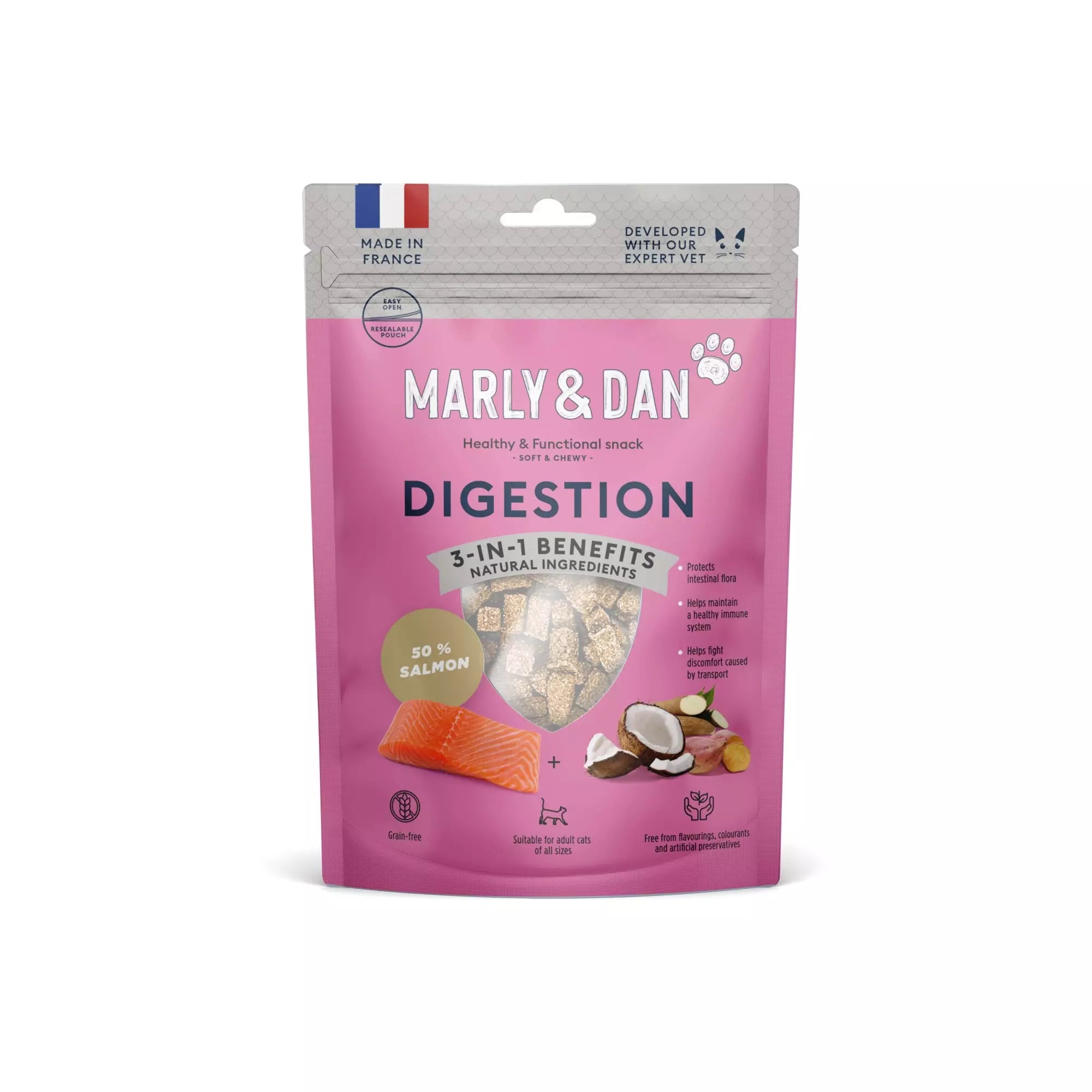 Marly & Dan Soft and Chewy Digestion Cat Bites SHORT DATE