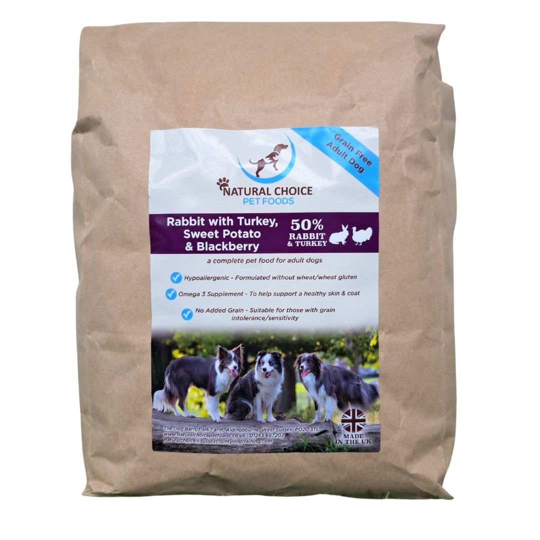 Grain-Free Rabbit & Turkey Dry Dog Food – Natural Choice Pet Foods