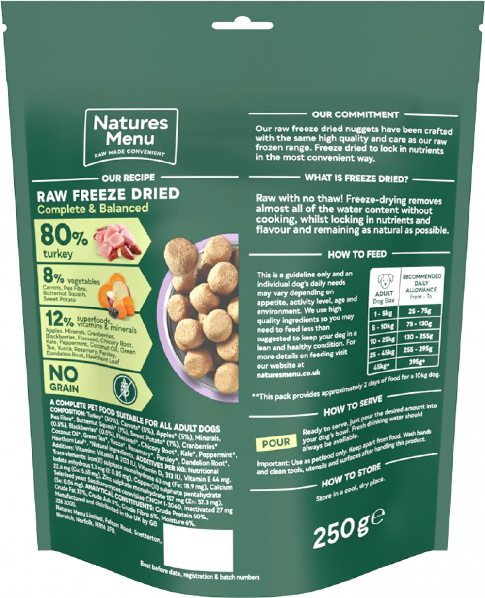 Natures Menu Freeze Dried Food - Turkey