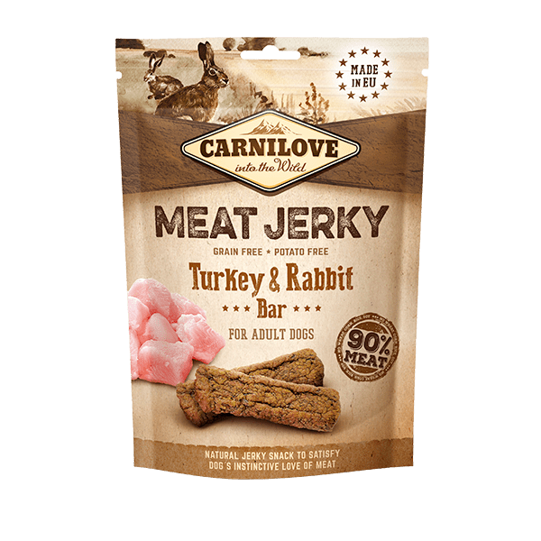 Carnilove Jerky Turkey & Rabbit Fillet Bar 100g