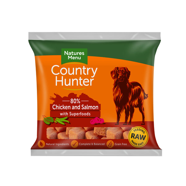 Natures Menu Country Hunter Raw Nuggets Chicken and Salmon 1kg