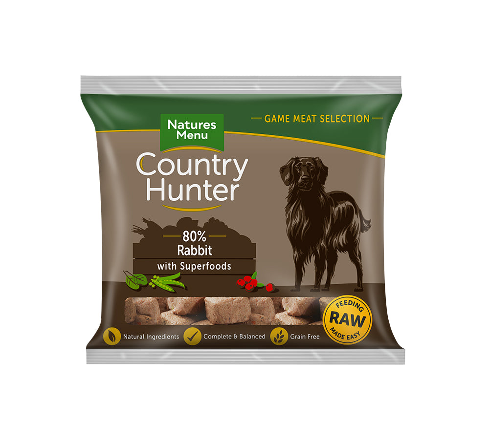 Natures Menu Country Hunter Raw Nuggets Full-Flavoured Rabbit For Dogs 1kg