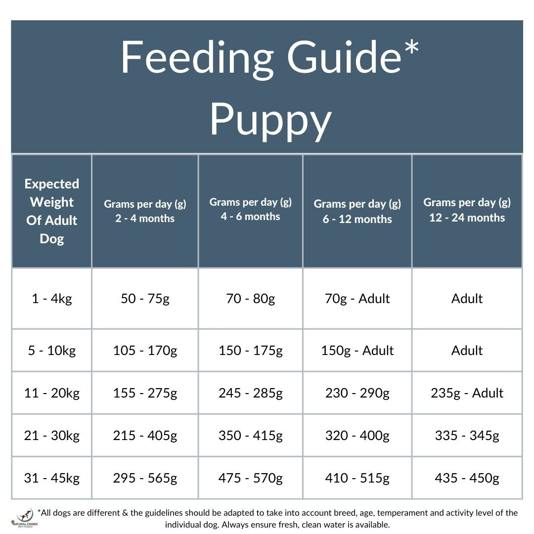 Natural Choice Grain Free Dry Puppy Food Chicken, Puppy Feeding Guide