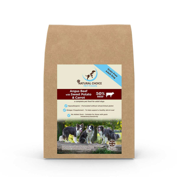 Natural Choice Grain Free Dry Dog Food Beef, Front Packet