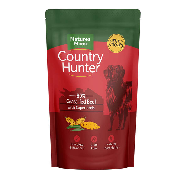 Natures Menu Country Hunter Beef Pouches Wet Dog Food