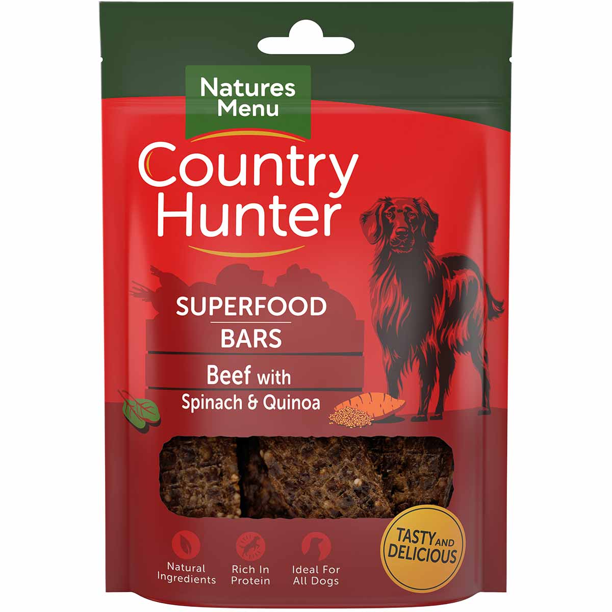 Natures Menu Country Hunter Superfood Bars Beef Dog Treat