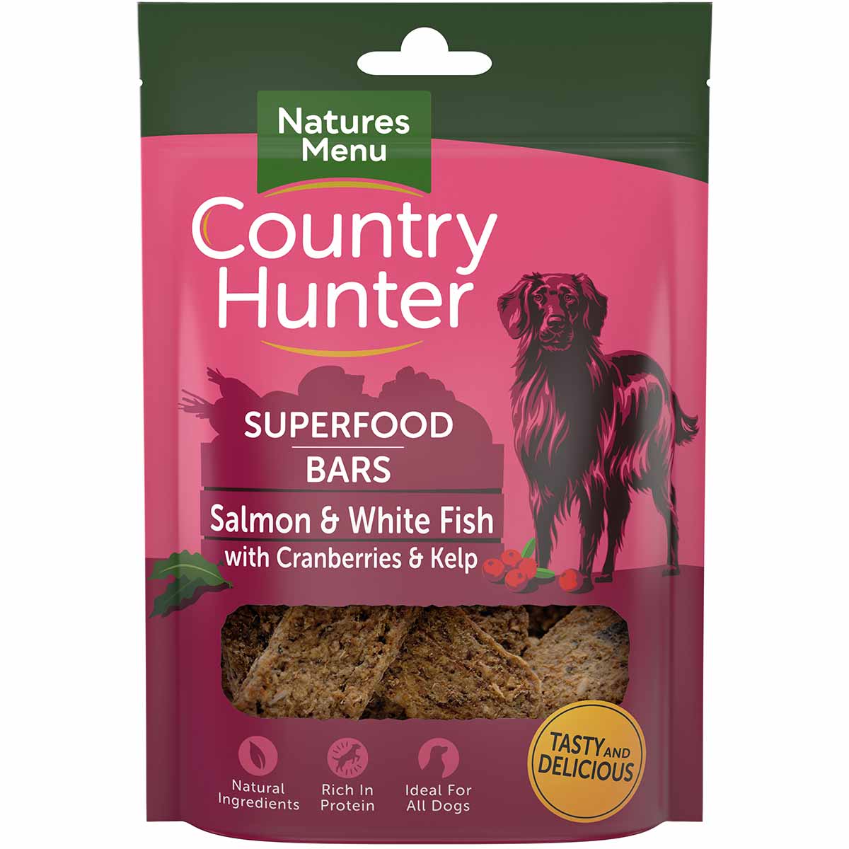 Natures Menu Country Hunter Superfood Bars Salmon and White Fish Dog Treat