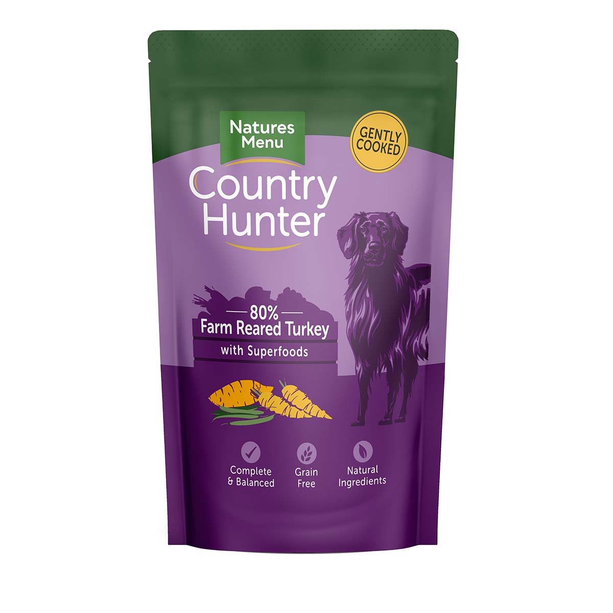 Natures Menu Country Hunter Turkey Pouches Wet Dog Food